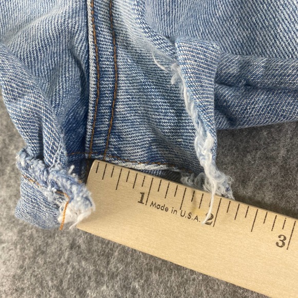 Billabong Denim Shorts 30 Blue High Rise Drift Away Jean Cutoff Distressed - Picture 10 of 16